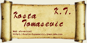 Kosta Tomašević vizit kartica